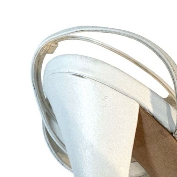 RAYE REVOLVE Clara Heels in White Leather Ankle Wrap Size 6.5 - Picture 14 of 14